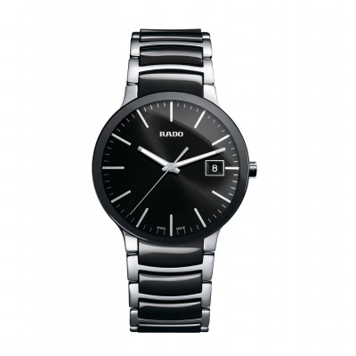 RADO CENTRIX BLACK DIAL STAINLESS STEEL AND BLACK CERAMIC MEN'S WATCH RADO CENTRIX BLACK DIAL STAINLESS STEEL AND BLACK CERAMIC MEN'S WATCH